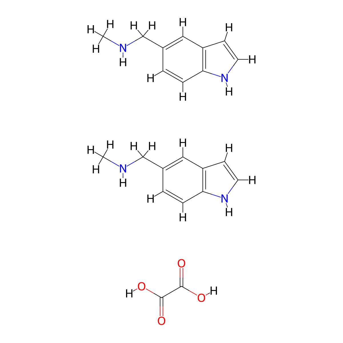 1-(1H-indol-5-yl)-N-methylmethanamine hemioxalate molecular structure, CAS 1573547-37-1