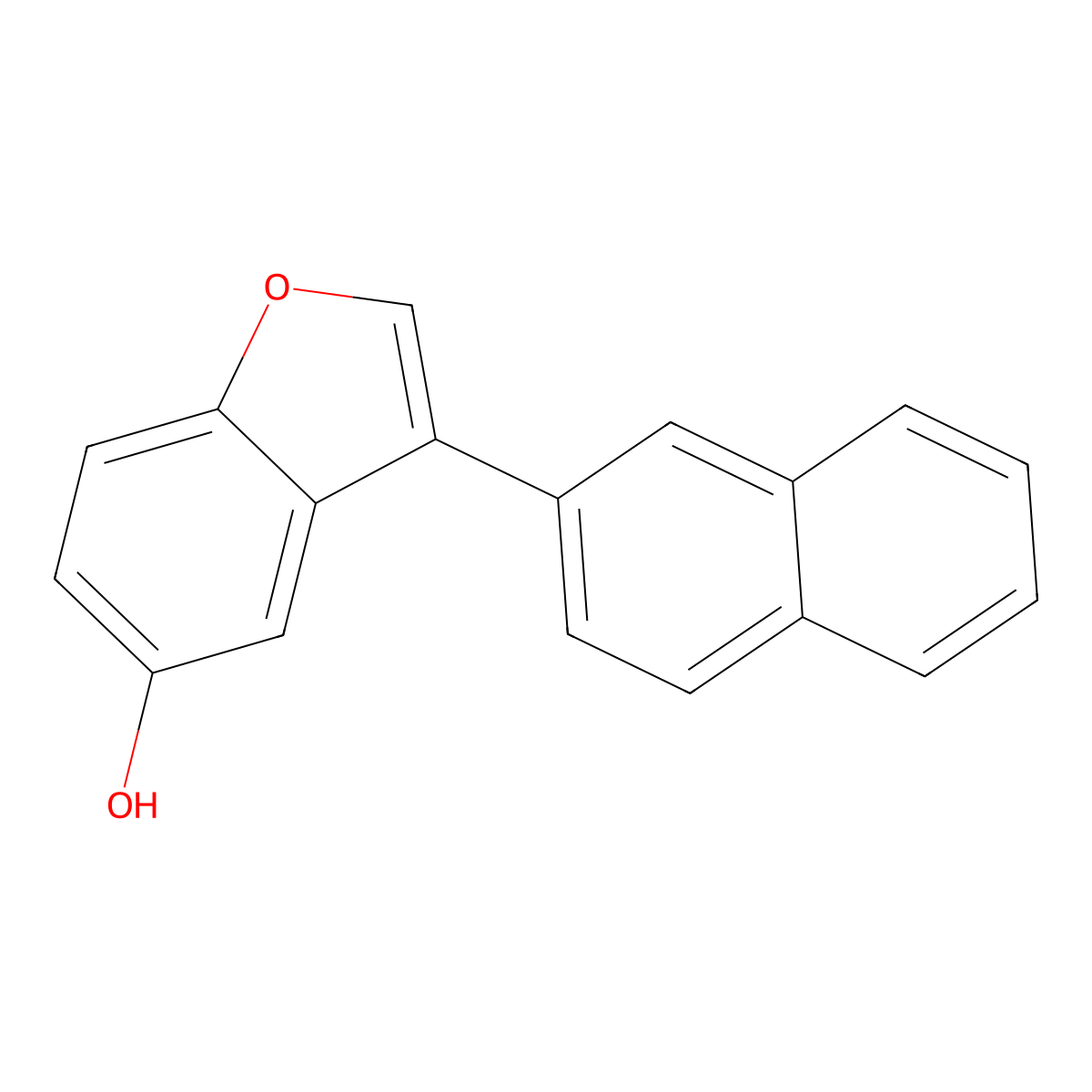 3-(Naphthalen-2-yl)-1-benzofuran-5-ol molecular structure, CAS 1573547-49-5