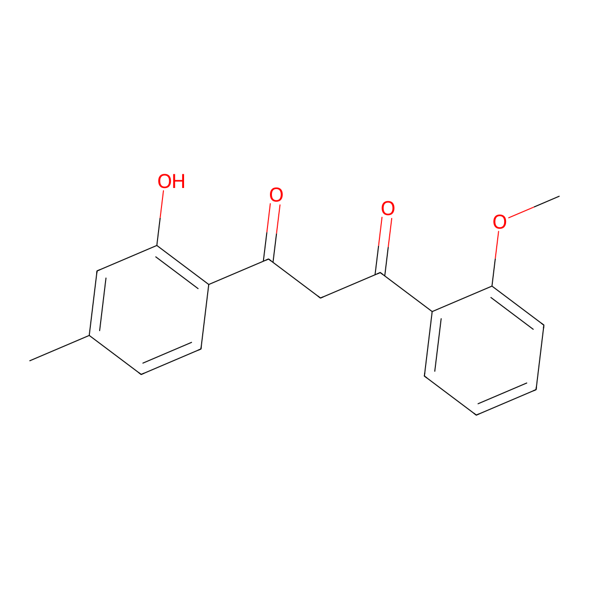 1-(2-Hydroxy-4-methylphenyl)-3-(2-methoxyphenyl)propane-1,3-dione molecular structure, CAS 1573547-53-1