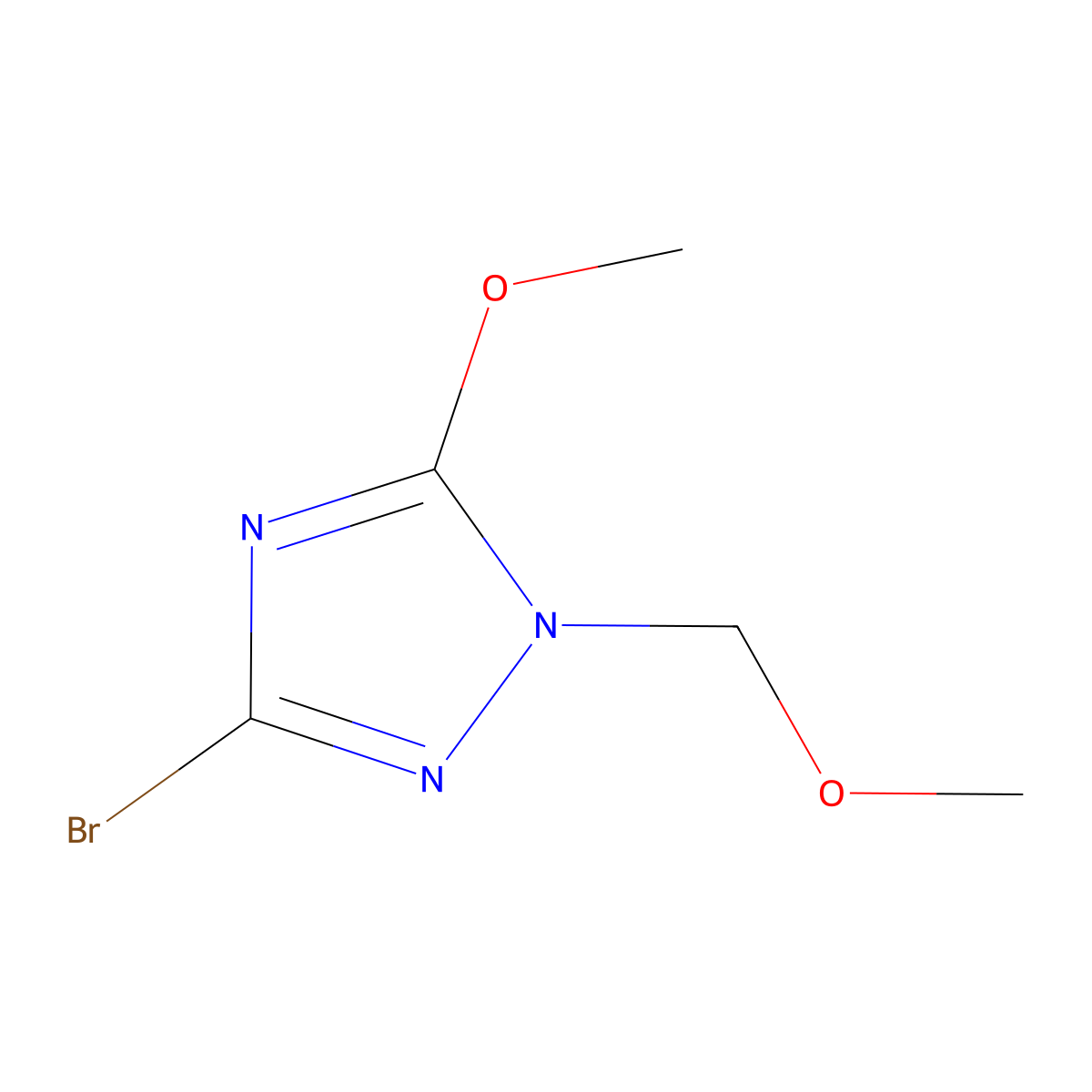3-bromo-5-methoxy-1-(methoxymethyl)-1H-1,2,4-triazole molecular structure, CAS 1573547-56-4