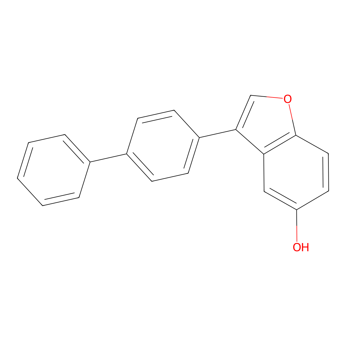 3-(Biphenyl-4-yl)-1-benzofuran-5-ol molecular structure, CAS 1573547-57-5