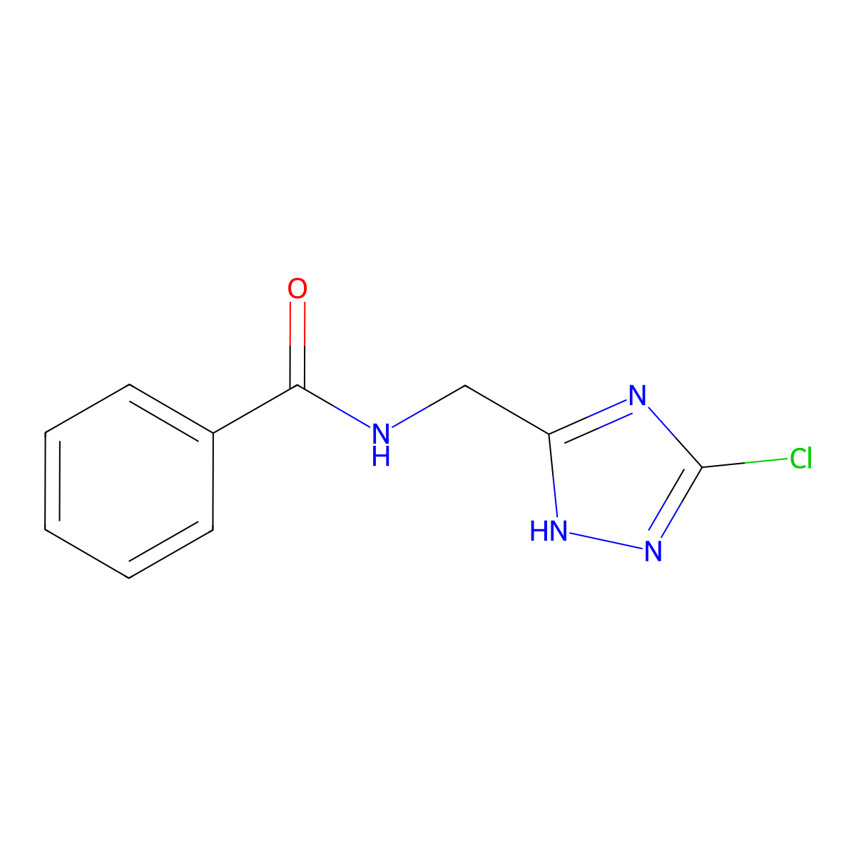 N-[(5-chloro-1H-1,2,4-triazol-3-yl)methyl]benzamide molecular structure, CAS 1573547-59-7