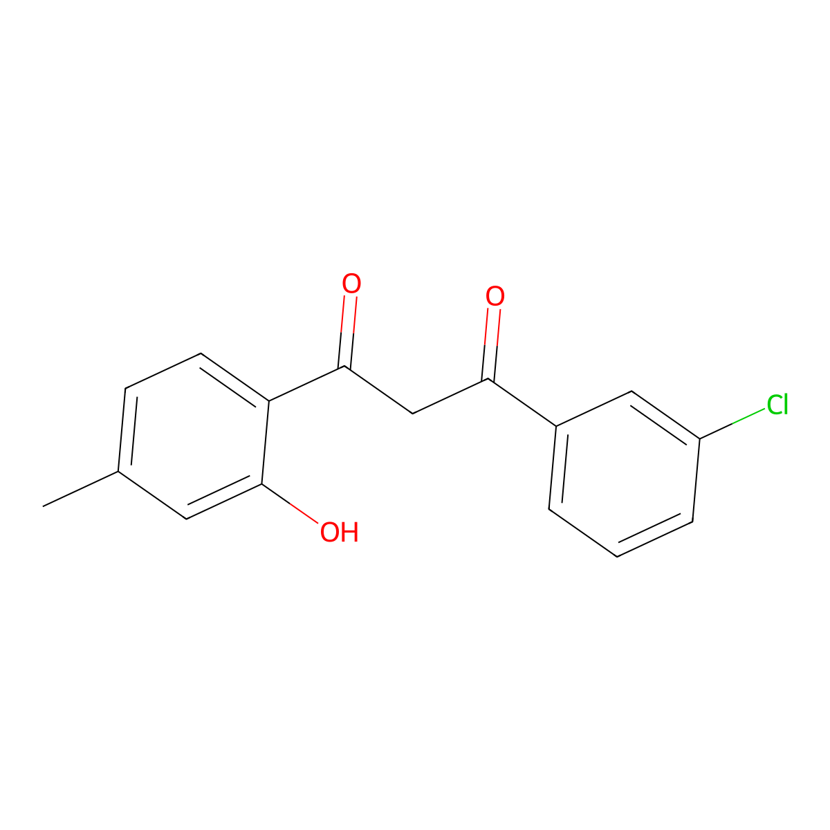 1-(3-Chlorophenyl)-3-(2-hydroxy-4-methylphenyl)propane-1,3-dione molecular structure, CAS 1573547-61-1