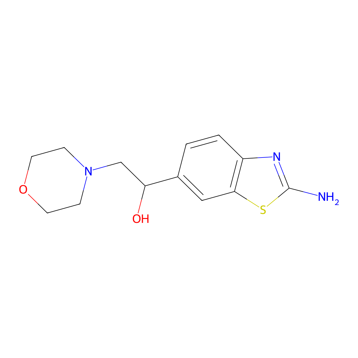 1-(2-Aminobenzo[d]thiazol-6-yl)-2-morpholinoethanol molecular structure, CAS 1573547-62-2