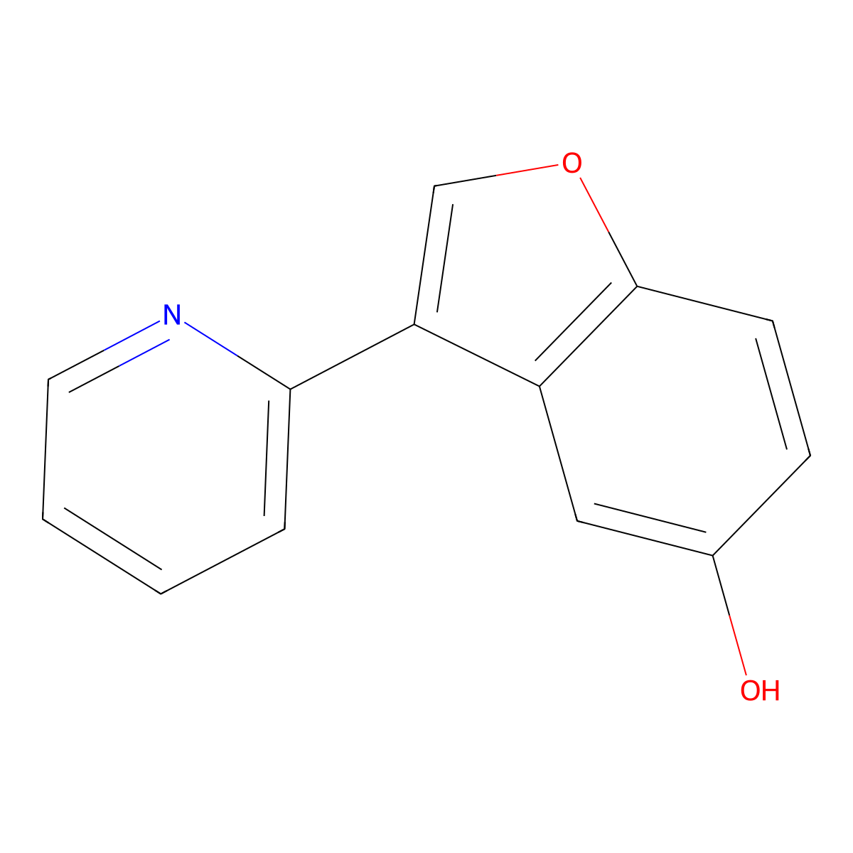 3-(Pyridin-2-yl)-1-benzofuran-5-ol molecular structure, CAS 1573547-72-4