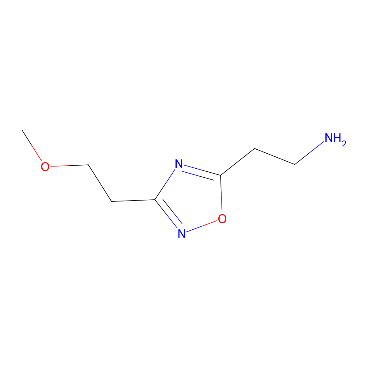 2-[3-(2-Methoxyethyl)-1,2,4-oxadiazol-5-yl]ethanamine molecular structure, CAS 1573547-85-9