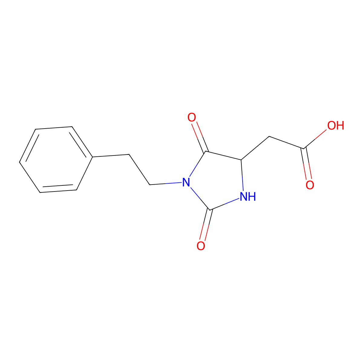 (S)-2-(2,5-dioxo-1-phenethylimidazolidin-4-yl)acetic acid molecular structure, CAS 1573548-10-3
