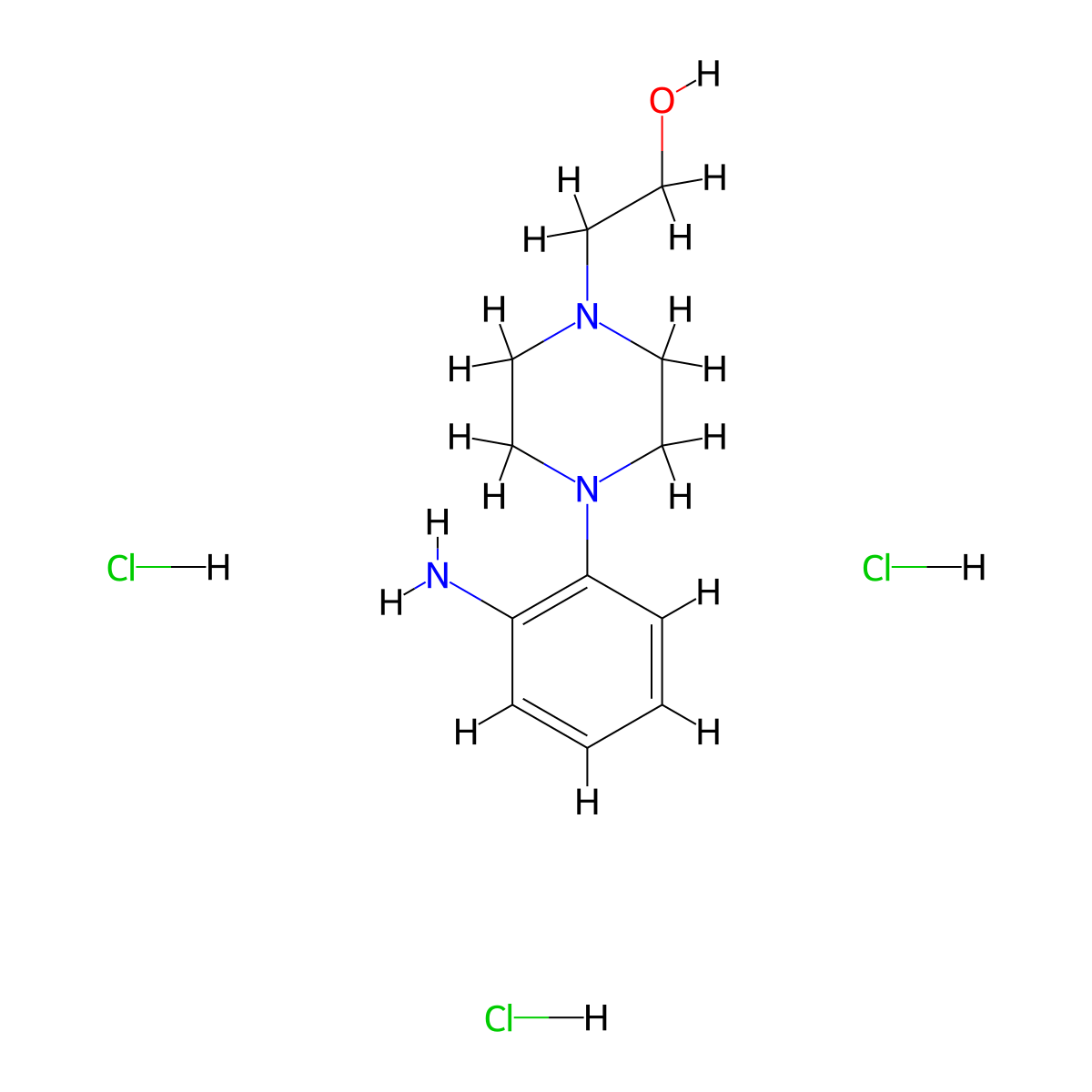 2-(4-(2-Aminophenyl)piperazin-1-yl)ethanol trihydrochloride molecular structure, CAS 1573548-13-6