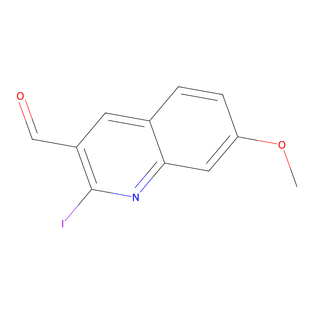 2-Iodo-7-methoxyquinoline-3-carbaldehyde molecular structure, CAS 1573548-29-4