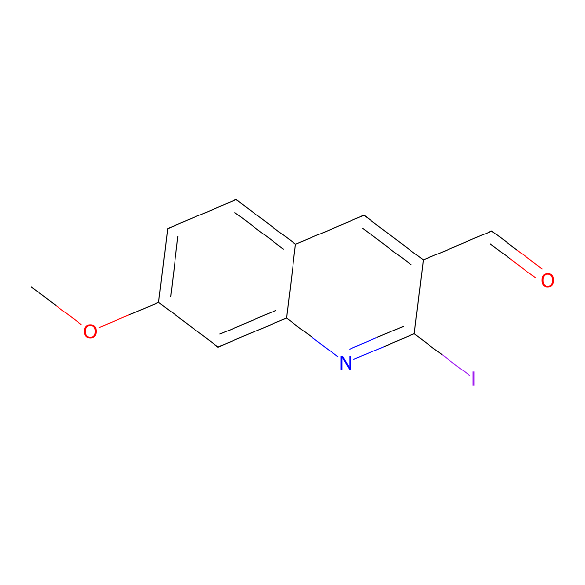 2-Iodo-7-methoxyquinoline-3-carbaldehyde molecular structure, CAS 1573548-29-4