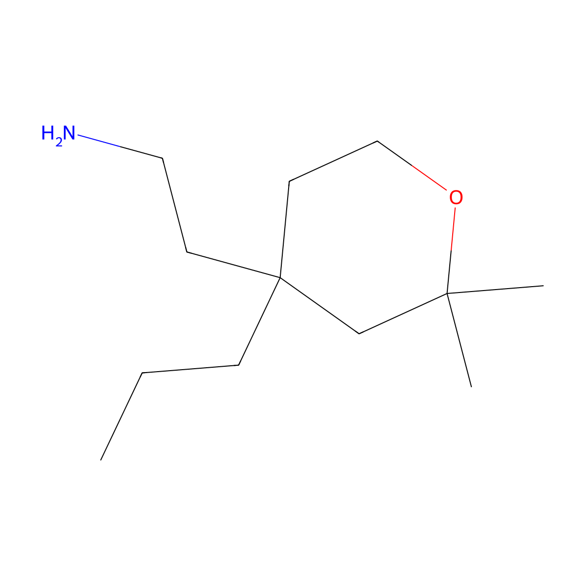 2-(2,2-dimethyl-4-propyltetrahydro-2H-pyran-4-yl)ethanamine molecular structure, CAS 1573548-34-1
