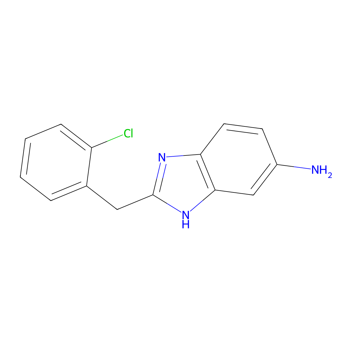 2-(2-chlorobenzyl)-1H-benzimidazol-5-amine molecular structure, CAS 1573548-43-2