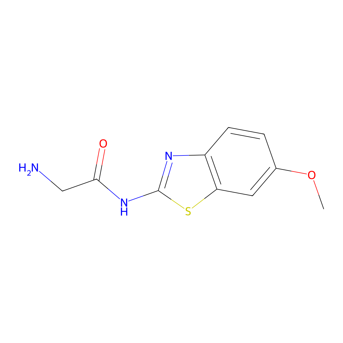 N-(6-methoxy-1,3-benzothiazol-2-yl)glycinamide molecular structure, CAS 1573548-46-5