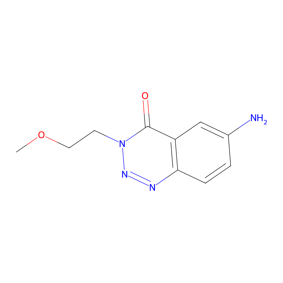 6-Amino-3-(2-methoxyethyl)-3,4-dihydro-1,2,3-benzotriazin-4-one molecular structure, CAS 1573548-47-6