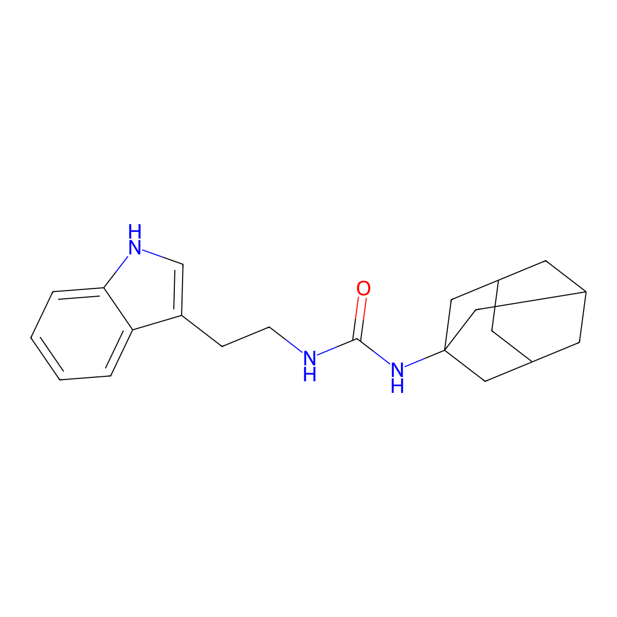 1-(1-adamantyl)-3-[2-(1H-indol-3-yl)ethyl]urea molecular structure, CAS 157355-12-9