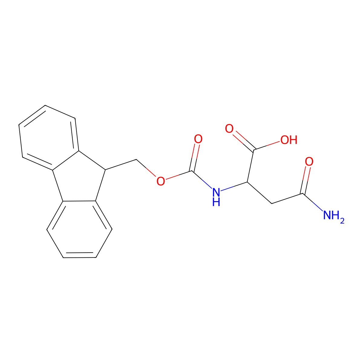 N2-((9H-Fluoren-9-ylmethoxy)carbonyl)-L-asparagine molecular structure, CAS 157355-73-2