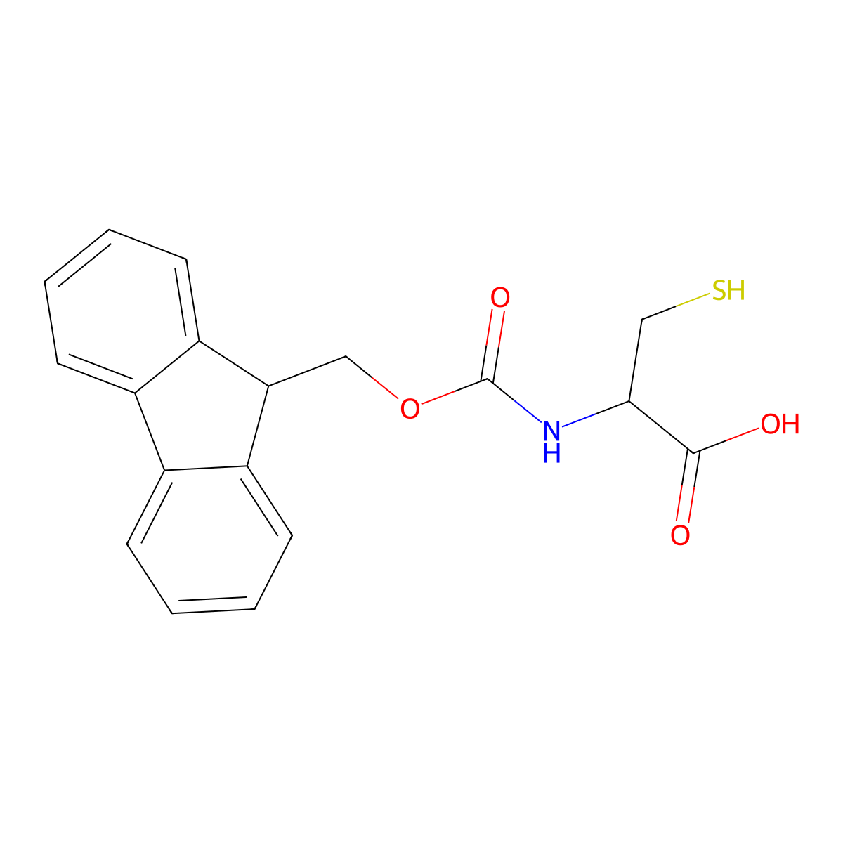 2-({[(9H-Fluoren-9-YL)methoxy]carbonyl}amino)-3-sulfanylpropanoic acid molecular structure, CAS 157355-77-6
