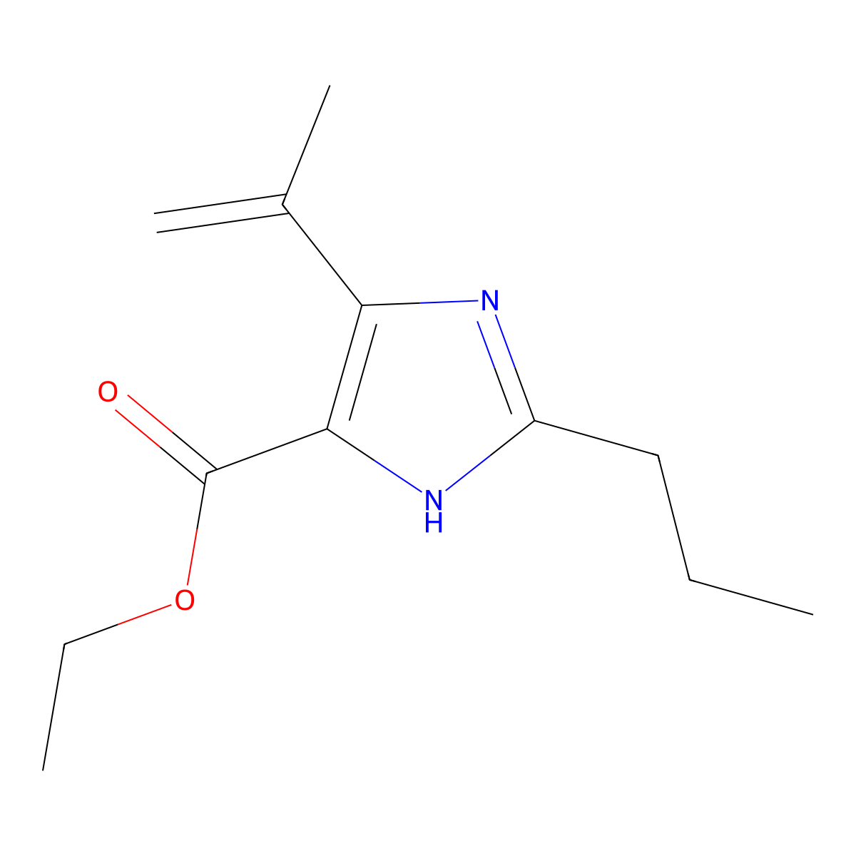 4-(1-Methylethenyl)-2-propyl-1H-imidazole-5-carboxylic acid ethyl ester molecular structure, CAS 157356-73-5