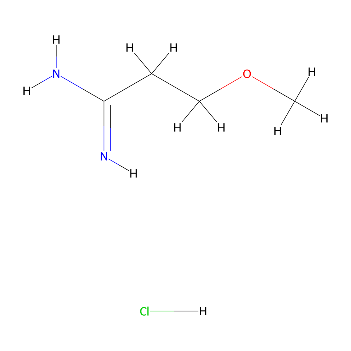 3-Methoxypropanimidamide hydrochloride molecular structure, CAS 157360-93-5
