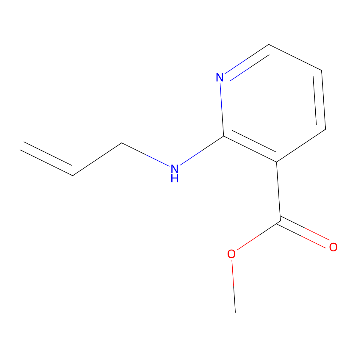 Methyl 2-[(prop-2-en-1-yl)amino]pyridine-3-carboxylate molecular structure, CAS 157362-04-4