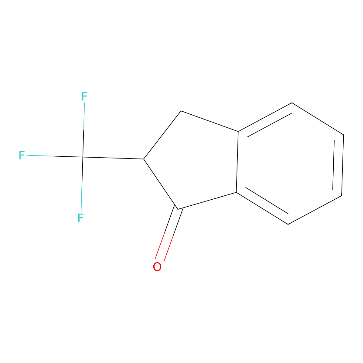 2-(trifluoromethyl)-2,3-dihydro-1H-inden-1-one molecular structure, CAS 157364-39-1