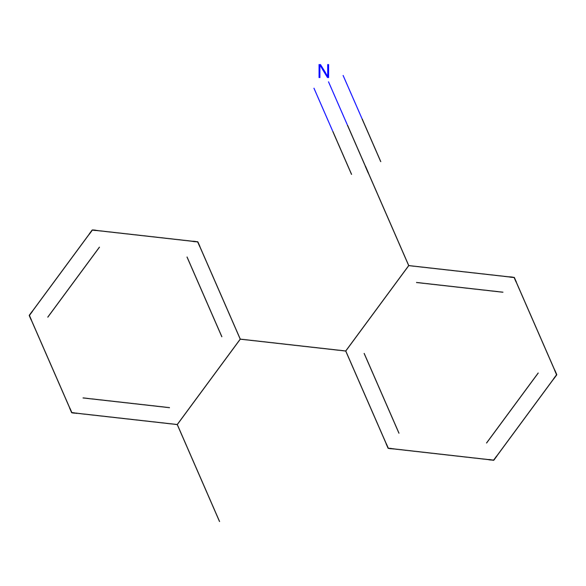 2-(2-Methylphenyl)benzonitrile molecular structure, CAS 157366-46-6