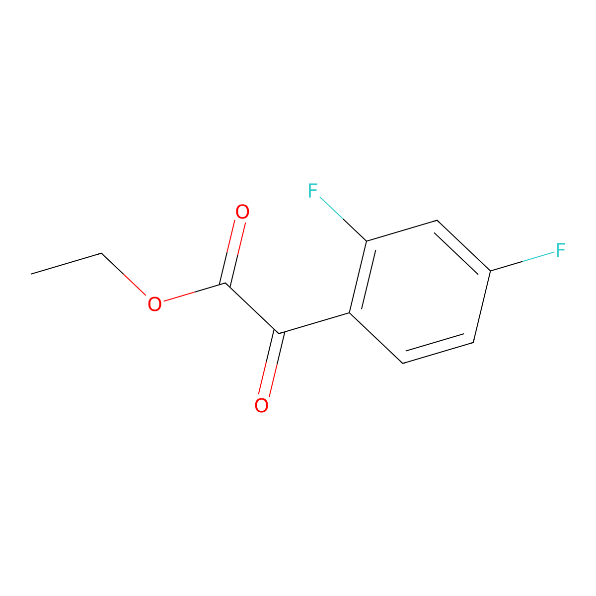 Ethyl 2,4-difluorobenzoylformate molecular structure, CAS 157372-95-7