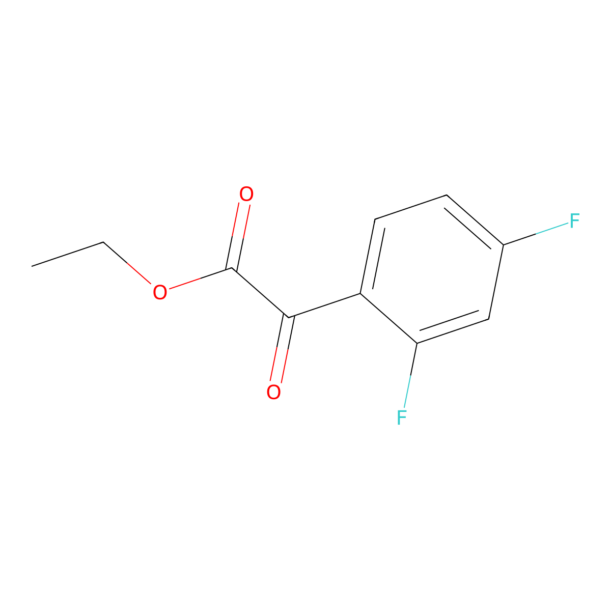 Ethyl 2,4-difluorobenzoylformate molecular structure, CAS 157372-95-7