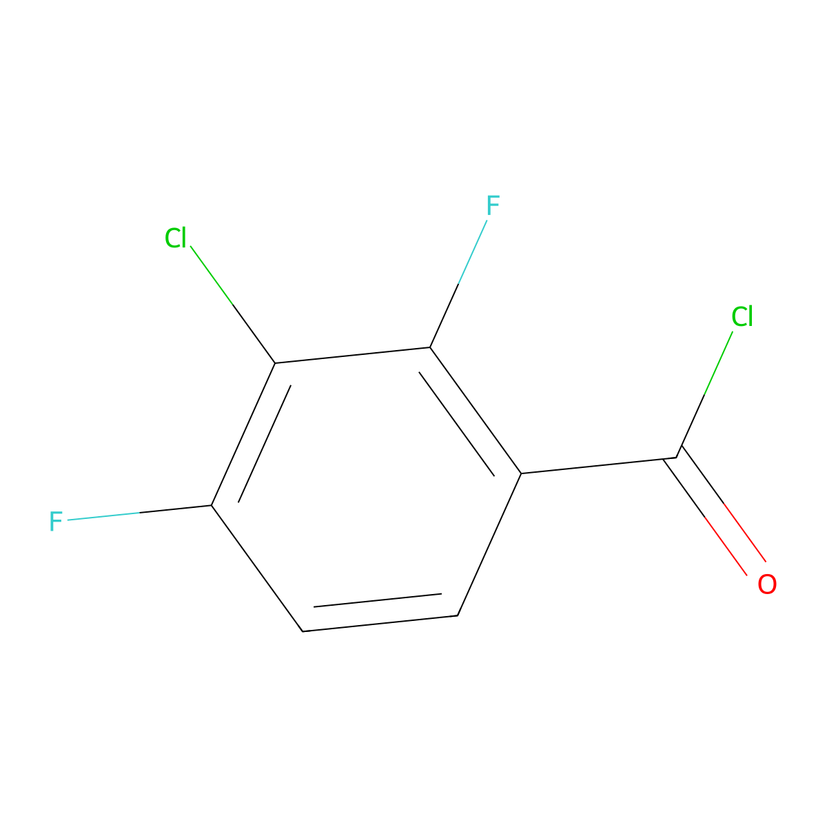 3-Chloro-2,4-difluorobenzoyl chloride molecular structure, CAS 157373-00-7