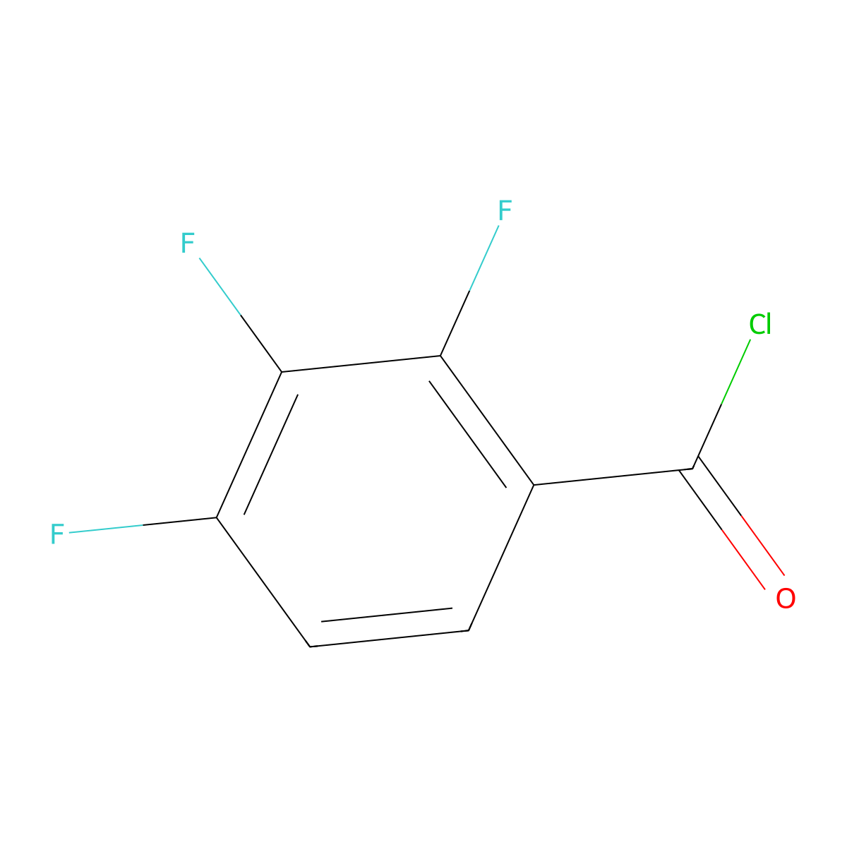 2,3,4-Trifluorobenzoyl chloride molecular structure, CAS 157373-08-5