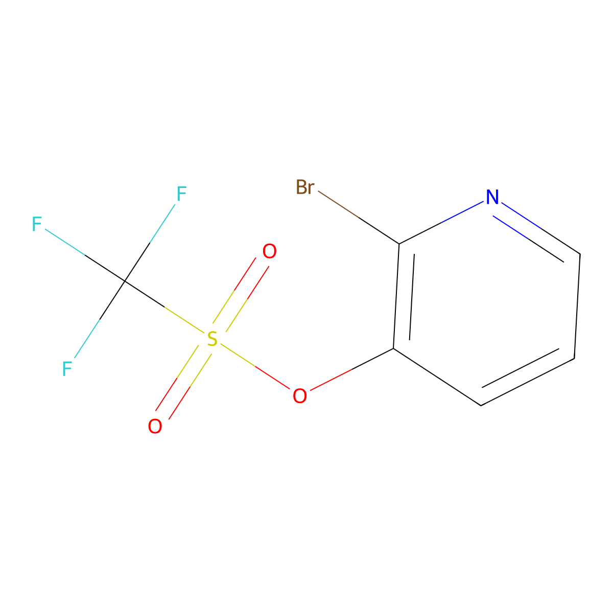2-Bromo-3-pyridyl trifluoromethanesulfonate molecular structure, CAS 157373-97-2