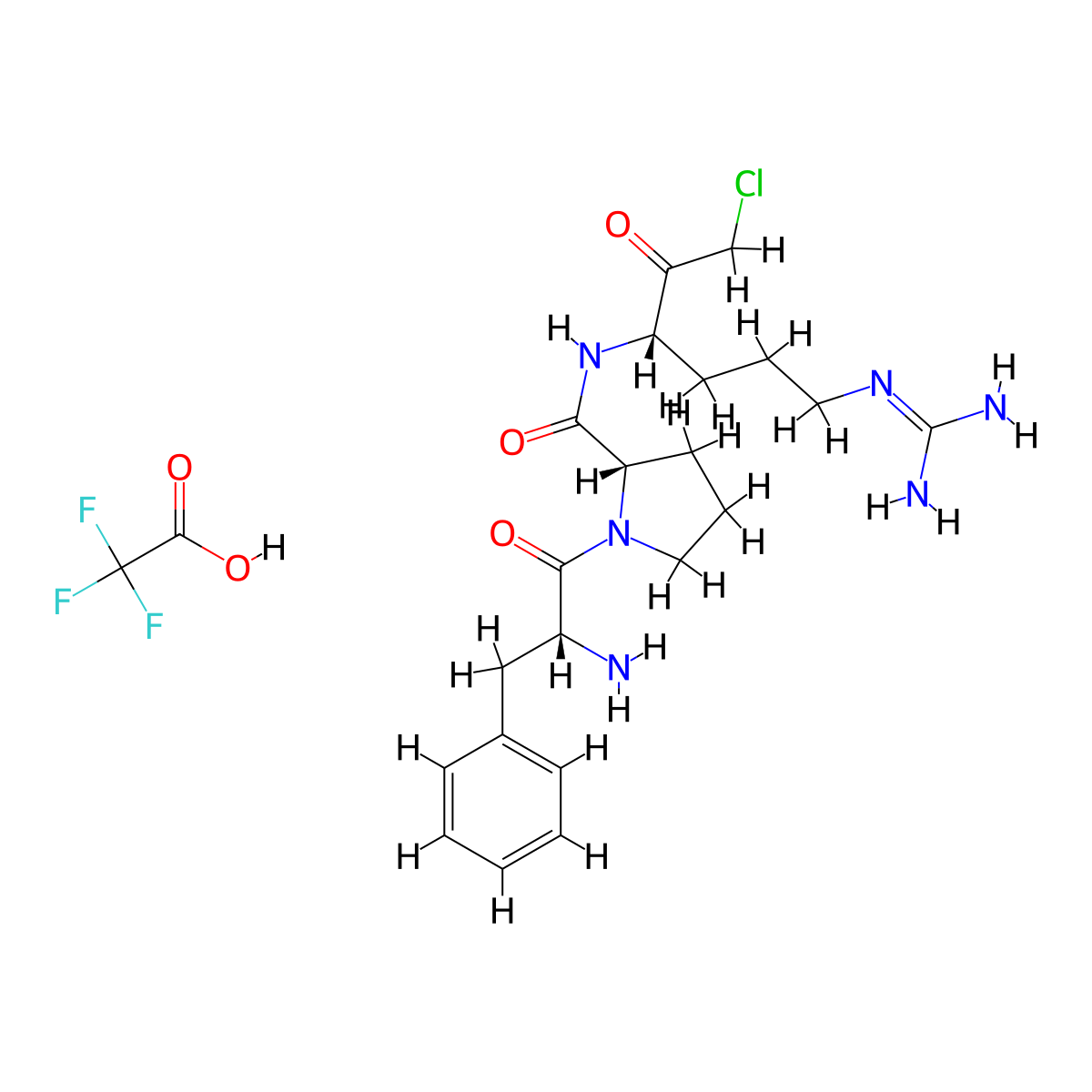 Ppack trifluoroacetate molecular structure, CAS 157379-44-7