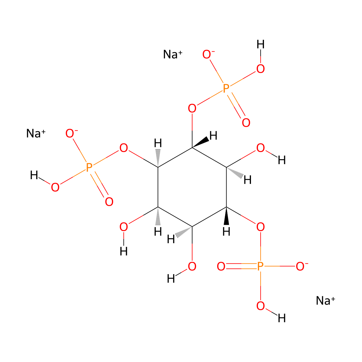 D-myo-Inositol-1,4,6-triphosphate, sodium salt molecular structure, CAS 157380-18-2