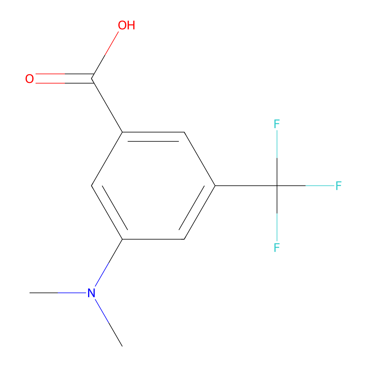 3-(Dimethylamino)-5-(trifluoromethyl)benzoic acid molecular structure, CAS 157383-41-0