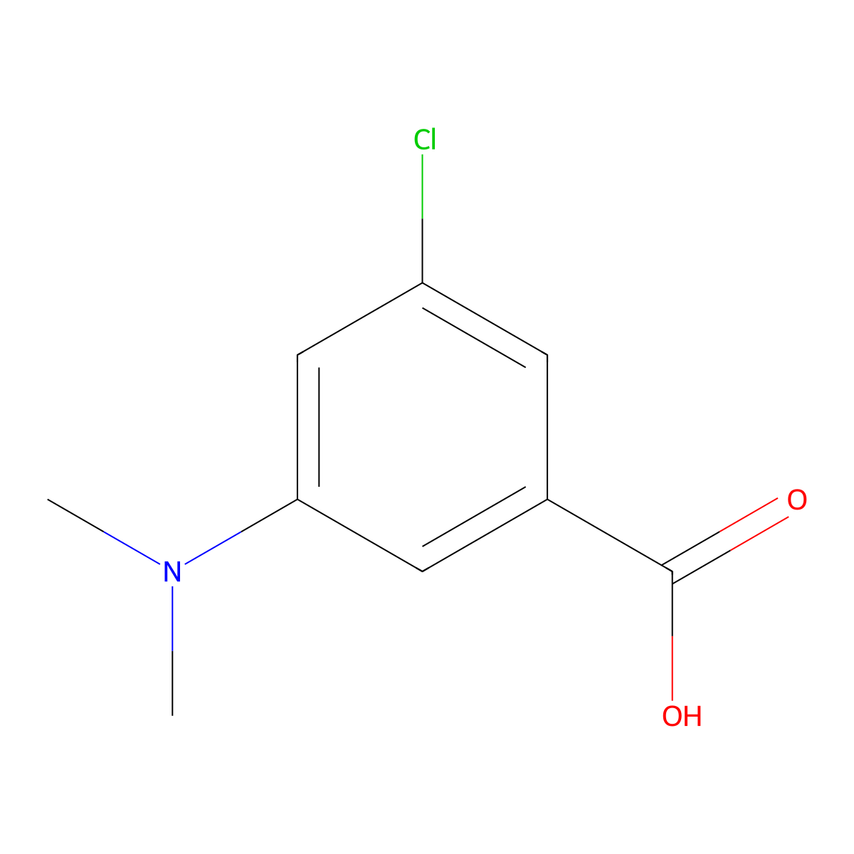3-Chloro-5-(dimethylamino)benzoic acid molecular structure, CAS 157383-65-8