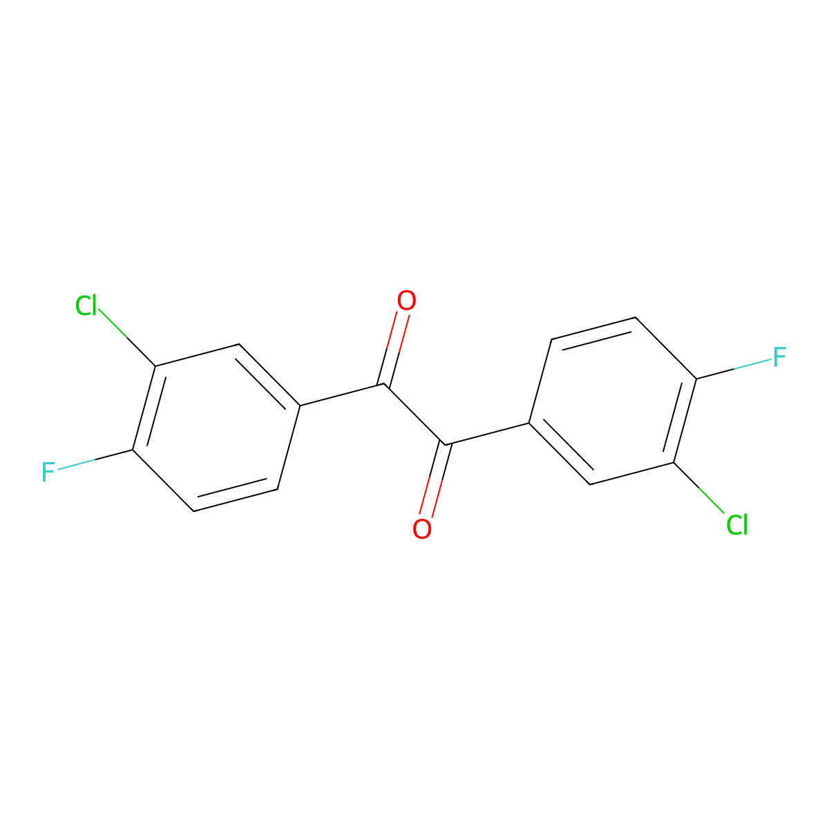 3,3'-Dichloro-4,4'-difluorobenzil molecular structure, CAS 157383-95-4