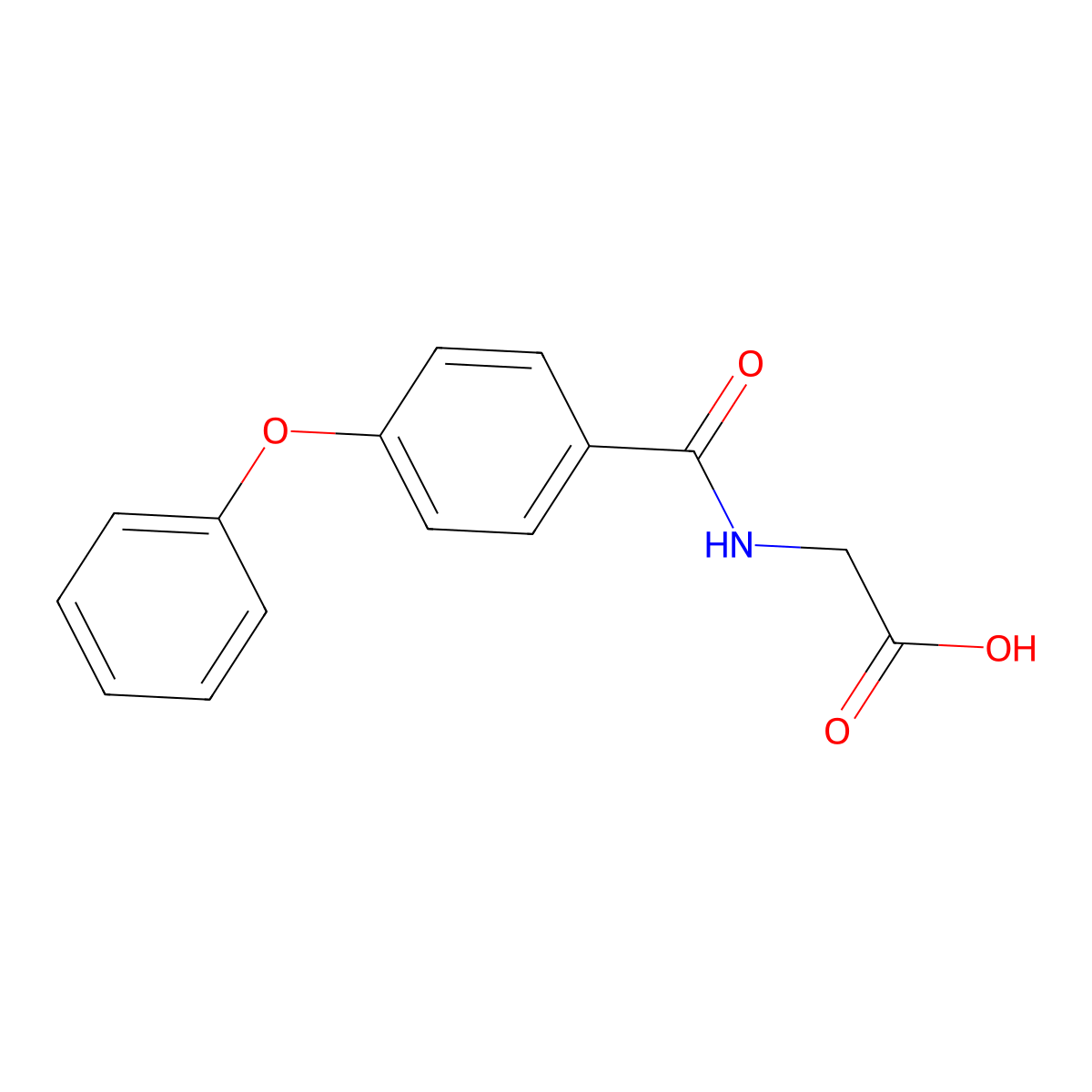 2-[(4-Phenoxyphenyl)formamido]acetic acid molecular structure, CAS 157396-29-7