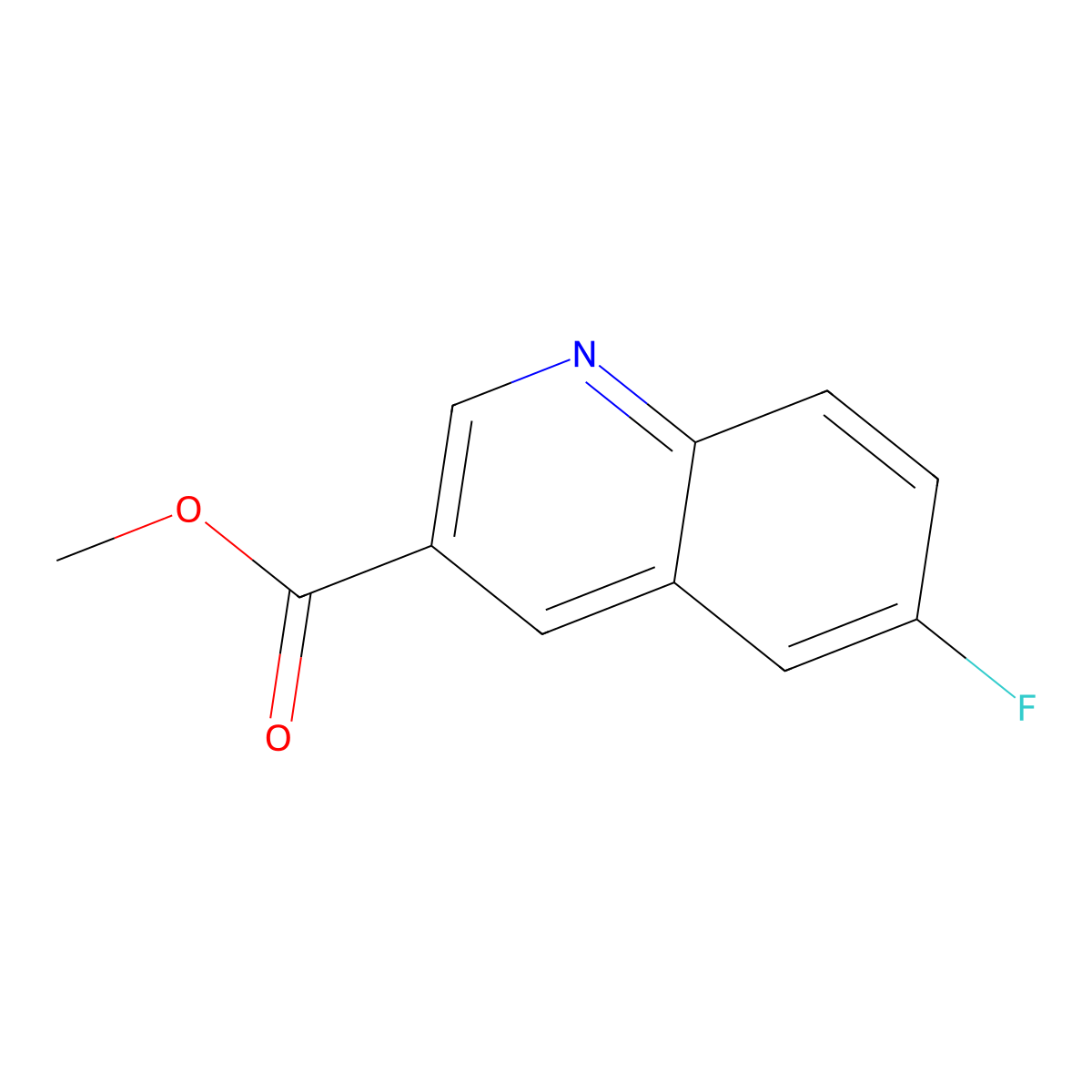 Methyl 6-fluoroquinoline-3-carboxylate molecular structure, CAS 1573997-71-3