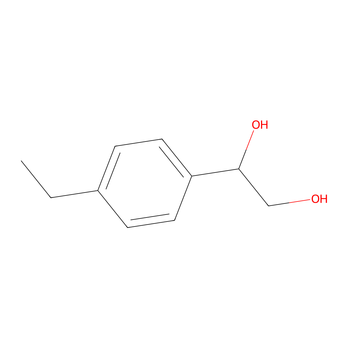 1-(4-Ethylphenyl)ethane-1,2-diol molecular structure, CAS 157403-37-7