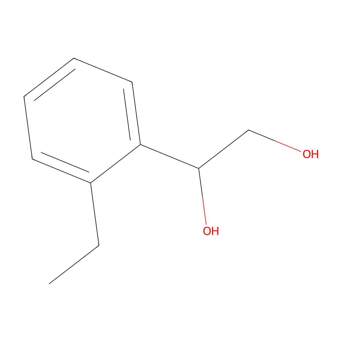 1-(2-Ethylphenyl)ethane-1,2-diol molecular structure, CAS 157403-39-9
