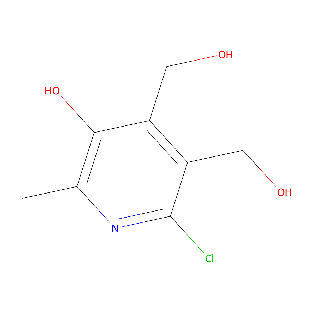 6-Chloro-4,5-bis(hydroxymethyl)-2-methylpyridin-3-ol molecular structure, CAS 15741-67-0