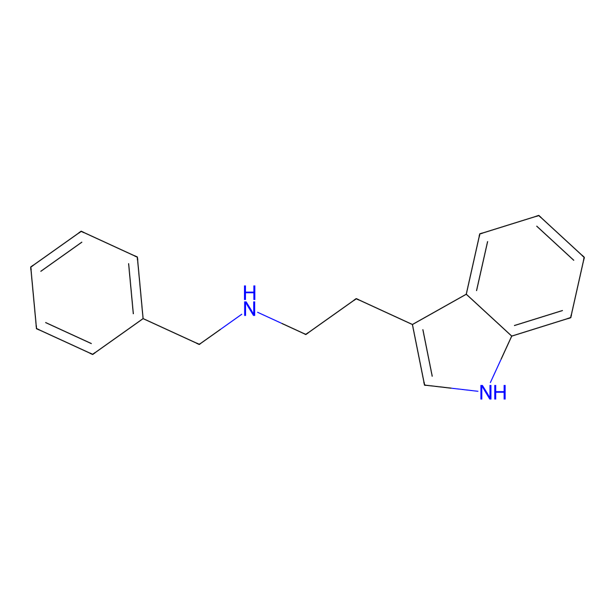 N-Benzyltryptamine molecular structure, CAS 15741-79-4