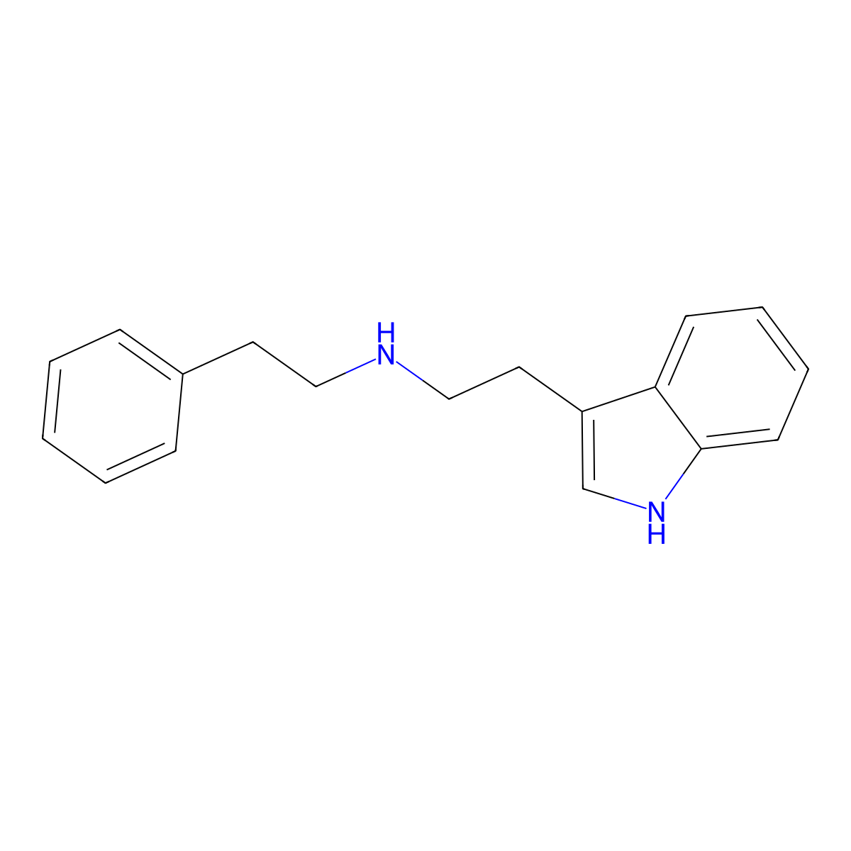 2-(1H-indol-3-yl)-N-(2-phenylethyl)ethanamine molecular structure, CAS 15741-82-9
