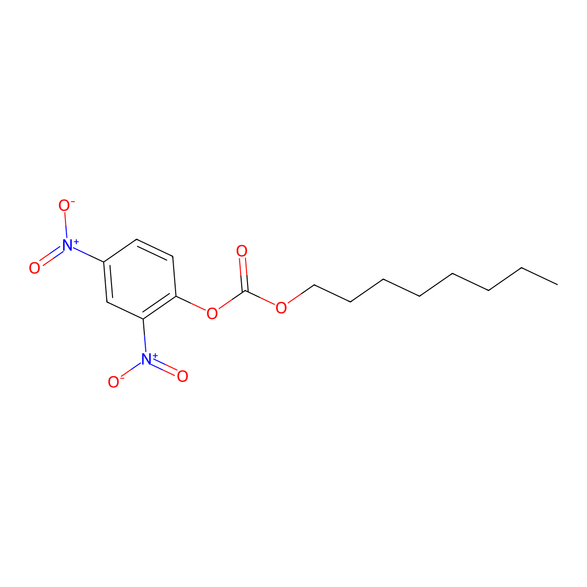 Carbonic acid, 2,4-dinitrophenyl octyl ester molecular structure, CAS 15741-90-9