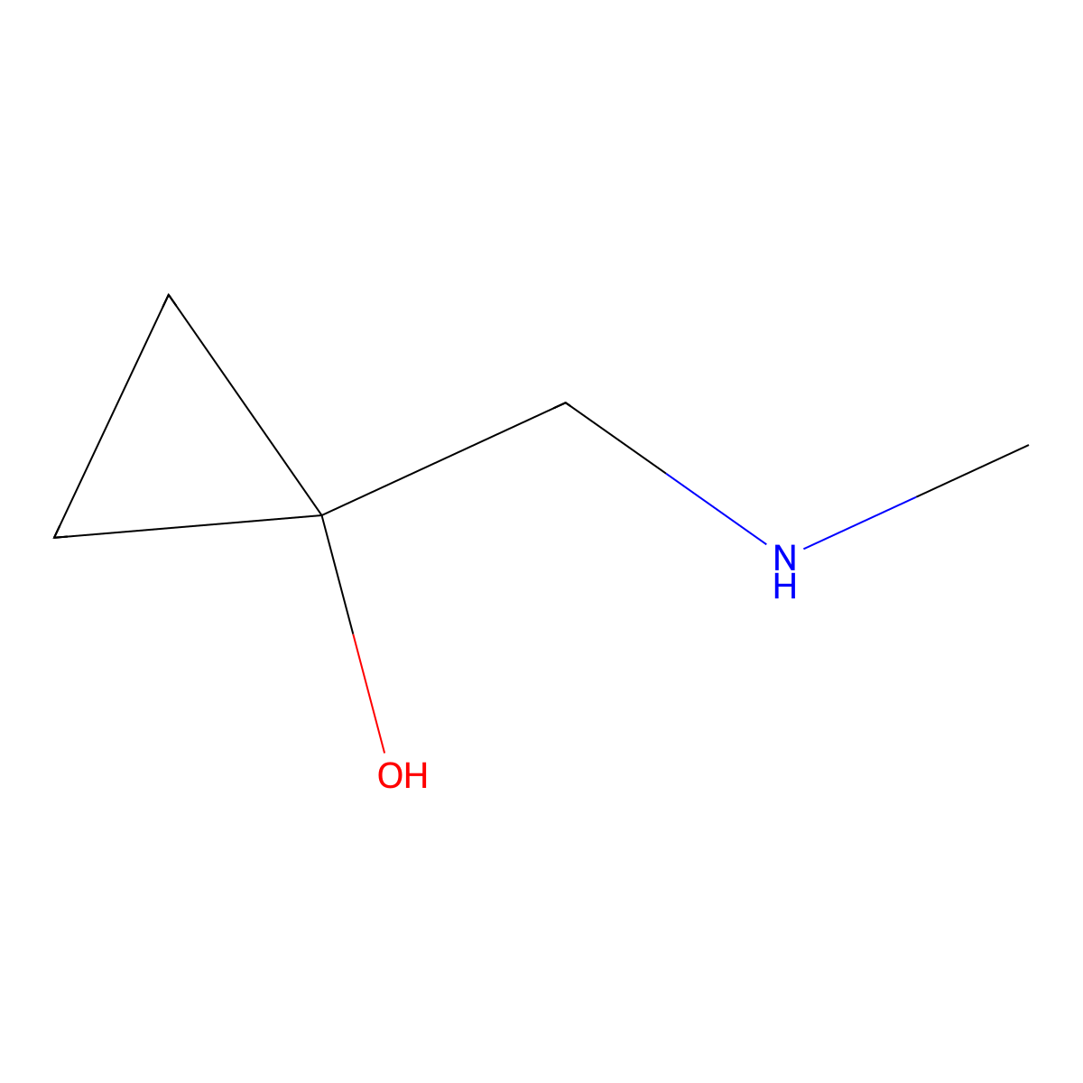 1-[(Methylamino)methyl]cyclopropan-1-ol molecular structure, CAS 1574120-52-7