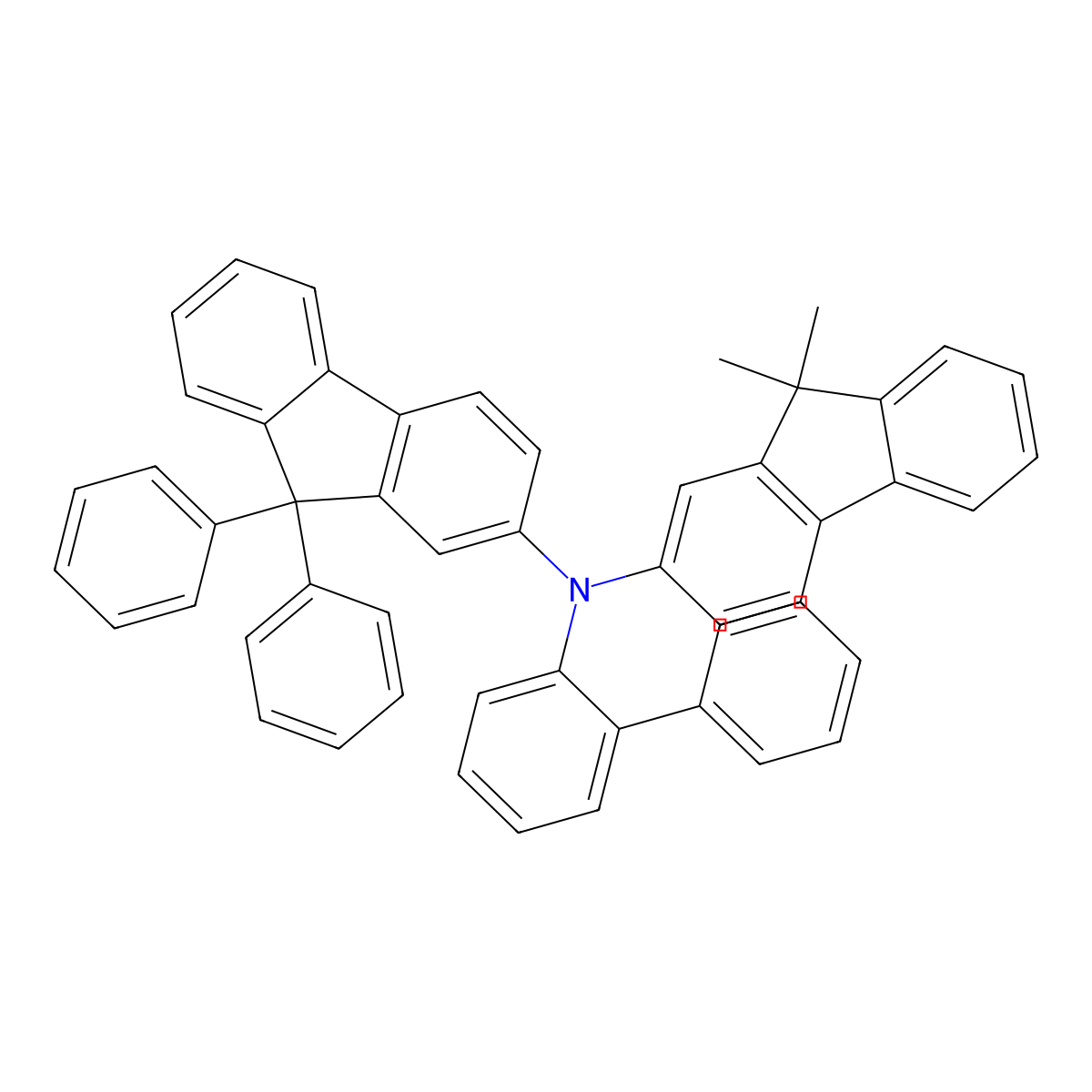 N-([1,1'-Biphenyl]-2-yl)-N-(9,9-dimethyl-9H-fluoren-2-yl)-9,9-diphenyl-9H-fluoren-2-amine molecular structure, CAS 1574121-95-1
