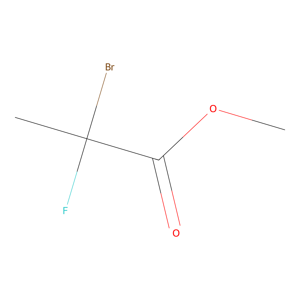 Methyl 2-bromo-2-fluoropropanoate molecular structure, CAS 157415-07-1
