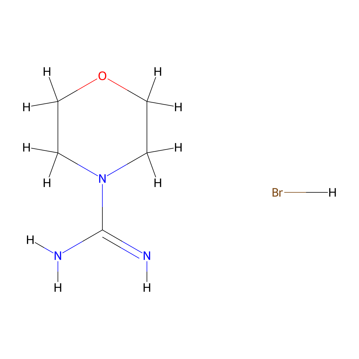 Morpholine-4-carboximidamide Hydrobromide molecular structure, CAS 157415-17-3