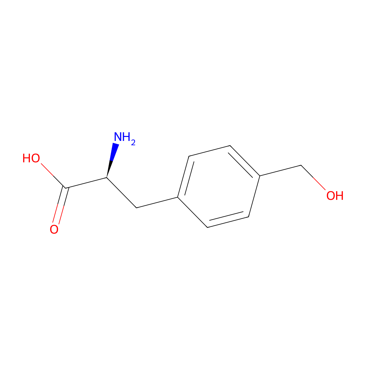 4-Hydroxymethylphenylalanine molecular structure, CAS 15742-88-8