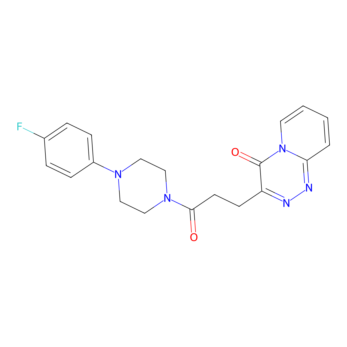 3-{3-[4-(4-fluorophenyl)piperazino]-3-oxopropyl}-4H-pyrido[2,1-c][1,2,4]triazin-4-one molecular structure, CAS 1574288-33-7